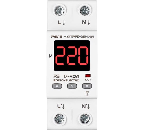 Изображение товара Реле напряжения ROSTOKELECTRO RE V-40A 46-237
