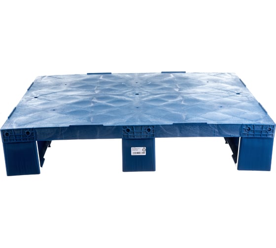 Изображение товара Паллет Тара.ру 800x600x150 мм сплошной на 3-x полозьях синий 07879