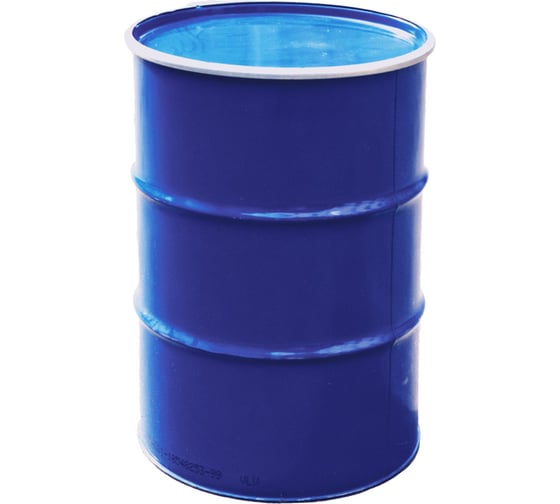 Изображение товара Стальная бочка Тара.ру 210л с крышкой на обруче 0,8 в упаковке комплект 07708