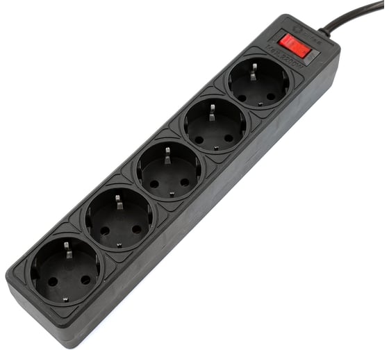 Изображение товара Сетевой фильтр 5Bites garda 5s 3x0.75mm2 1.8m black SP5B-518