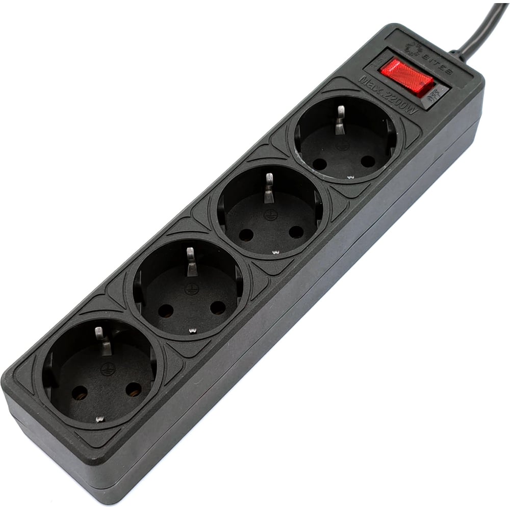Изображение товара Сетевой фильтр 5Bites garda 4s 4 розетки 5м черный SP4B-550