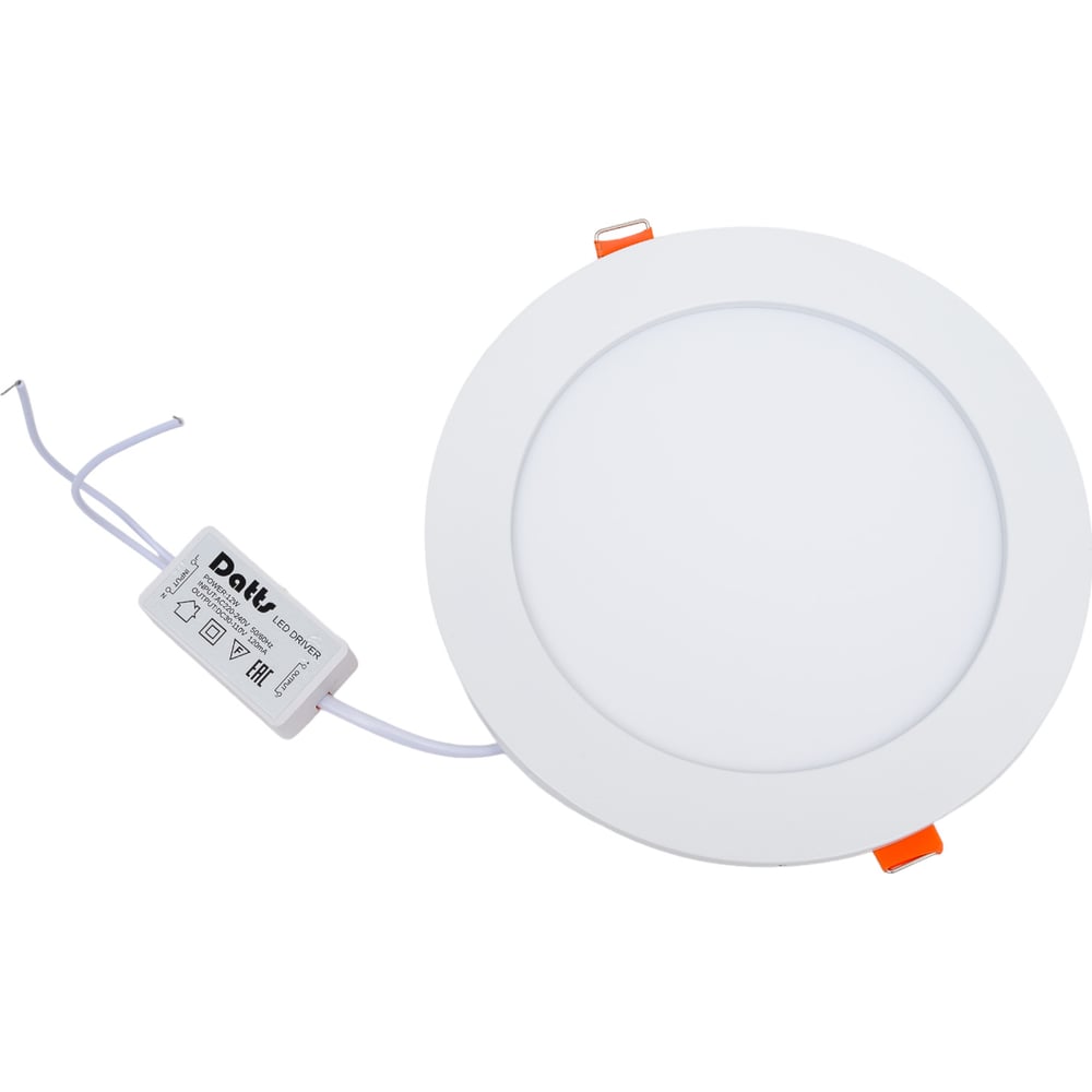 Изображение товара Светильник встраиваемый LED Flat 12W 4200K для натяжных потолков белый современный дизайн