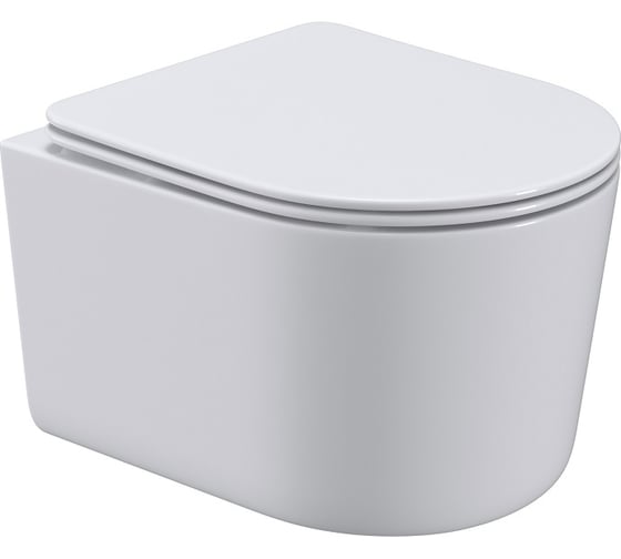 Изображение товара Подвесной безободковый унитаз Art&Max BOLZANO с сиденьем AM001CHR/SC