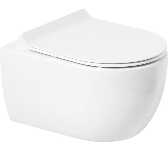 Изображение товара Подвесной безободковый унитаз Art&Max BOLOGNA с сиденьем в комплекте AM211CHR/AM211SC