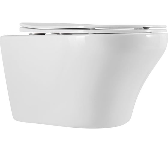 Изображение товара Подвесной безободковый унитаз Art&Max GINA с сиденьем в комплекте AM218CHR/SC