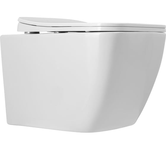 Изображение товара Подвесной безободковый унитаз Art&Max MAXIMA с сиденьем в комплекте AM010CHR/AM010SC