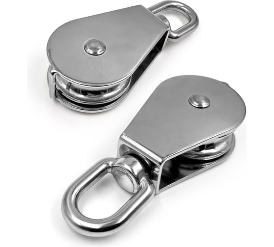 Изображение товара Нержавеющий такелажный блок с латунной втулкой KREPFIELD 25 мм, art 8393, а2, 4 шт. 8393А2БЛОК25ММ-4