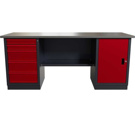 Изображение товара Слесарный двухтумбовый верстак IRONMEBEL worky wk-5/wk-0 1900 M-IM00199K