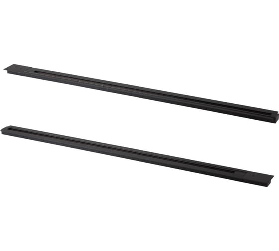 Изображение товара Однофазный встраиваемый шинопровод с питанием и заглушкой Crystal lux CLT 0.121 01 L2000 BL