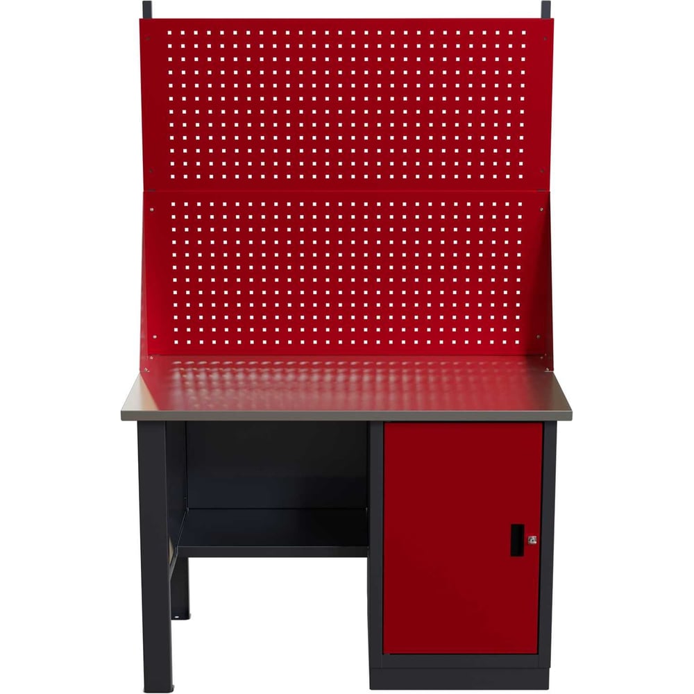 Изображение товара Слесарный однотумбовый верстак IRONMEBEL worky wk-0 1200 с двойным экраном M-IM00109K