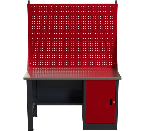 Изображение товара Слесарный однотумбовый верстак IRONMEBEL worky wk-0 1400 с двойным экраном M-IM00125K