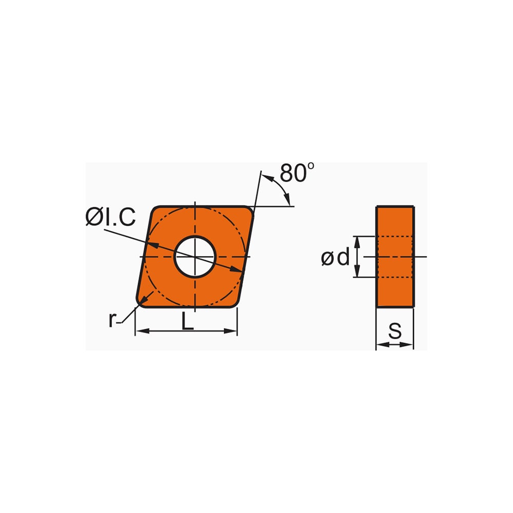 Изображение товара Пластина CNMG160616-RP ACP25 10 шт для токарных станков