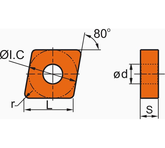 Изображение товара Пластина CNMG190616-RP ACP35, 10 шт АКСИС 00001441012