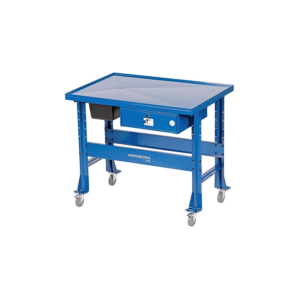 Изображение товара Подкатной верстак для разборки агрегатов NORDBERG TT5 с колесами и стальной столешницей