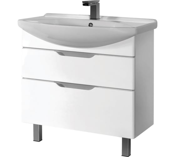 Изображение товара Тумба Dreja eco Laguna Plus 105, белый лак, 2 ящика, органайзер 99.0108