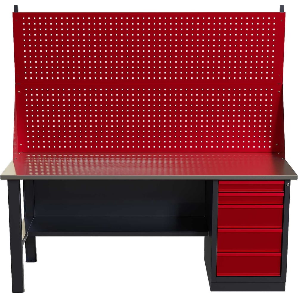 Изображение товара Профессиональный слесарный верстак IRONMEBEL worky wk-5 1900 с двойным экраном