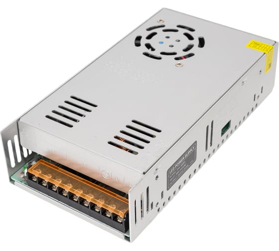 Изображение товара Блок питания LEDCRAFT LC-N500W-24V 20 А с вентилятором тонкий 215x112x50 418010035