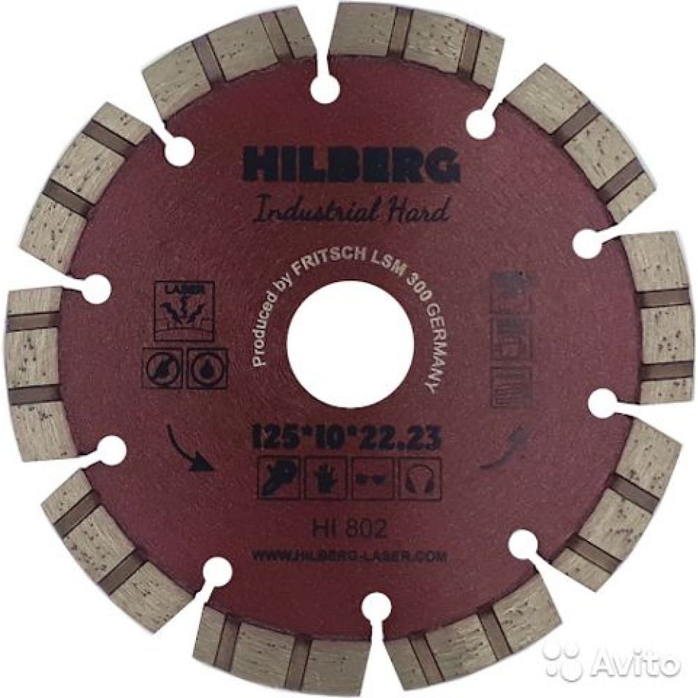 Отрезной алмазный диск Hilberg диск алмазный отрезной сегментный по железобетону высокопрочному бетону кирпичу камню kraftool