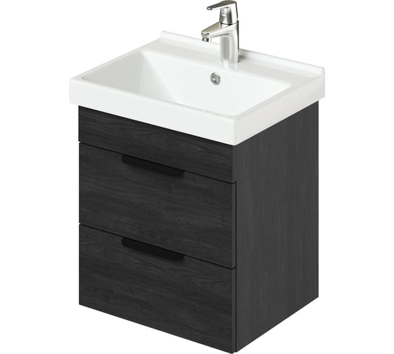 Изображение товара Тумба с раковиной в ванную IKA Аlta 50 500x403x530 карбон под умывальник fest 50 4657810334267