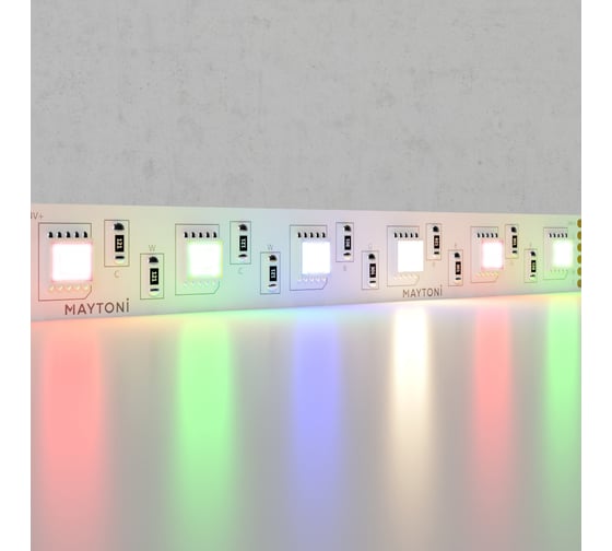 Изображение товара Светодиодная лента MAYTONI 24в 5050 20вт/м rgb-mix 5м ip20 20039