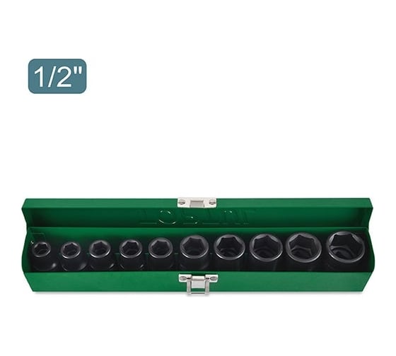 Изображение товара Набор ударных головок 6-гранных 10-24 мм, 1/2"DR, 10 шт TOPTUL GDAD1001