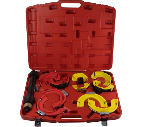 Изображение товара Усиленный съемник пружин WIEDERKRAFT 5 пар захватов, для сжатия и сборки/разборки стоек амортизаторов автомобилей WDK-214029A