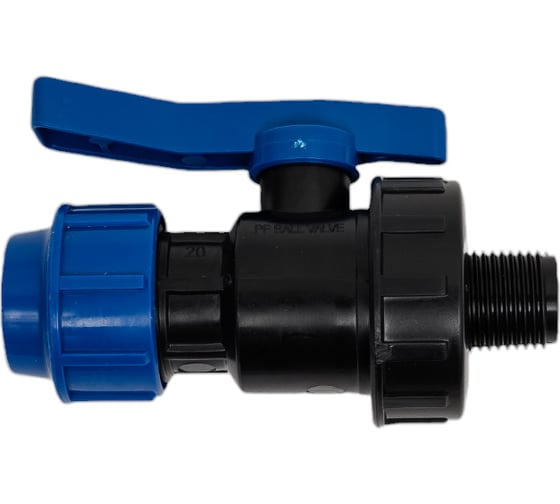 Изображение товара Компрессионный кран для ПЭ труб LAMMIN нр 20x1/2" Lm34105020015