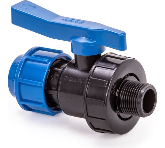 Изображение товара Компрессионный кран для ПЭ труб LAMMIN нр 32x1" Lm34105032025