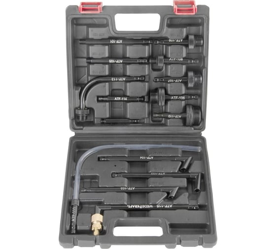 Изображение товара Набор адаптеров для замены трансмиссионного масла WIEDERKRAFT ATF 15 предметов WDK-214898