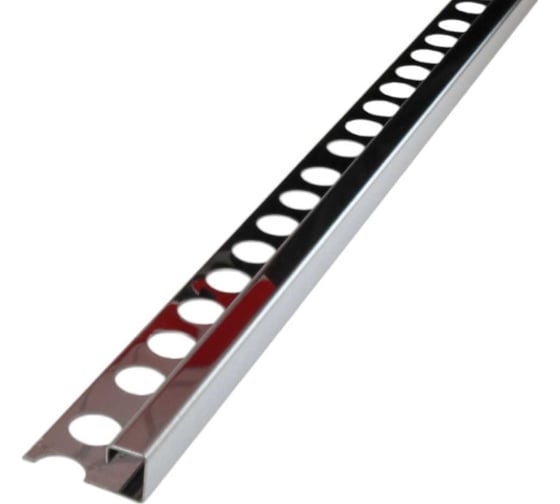 Изображение товара Внешний профиль для плитки из нержавеющей стали РУССКИЙ ПРОФИЛЬ полированный РПН-04 12П 2,7м 4680427115929