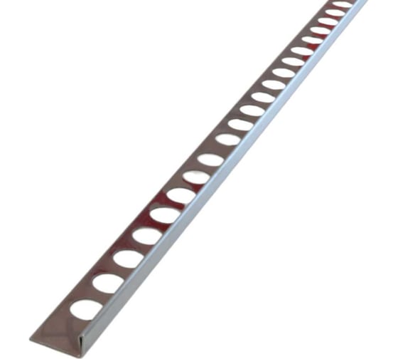 Изображение товара Внешний профиль для плитки из нержавеющей стали РУССКИЙ ПРОФИЛЬ сатин РПН-01 12С 2,7м 4680427115677