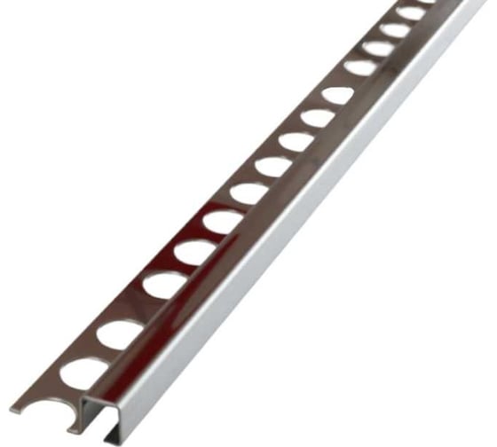 Изображение товара Профиль для плитки из нержавеющей стали РУССКИЙ ПРОФИЛЬ полированный РПН-14 10 П 2,7м 4680427116087