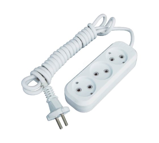 Изображение товара Удлинитель EKF PROxima Эксперт, 3 гнезда, 5 метров, 10А/2.2кВт, без заземления, ПВС 2х0.75 UBA10-275-3-05