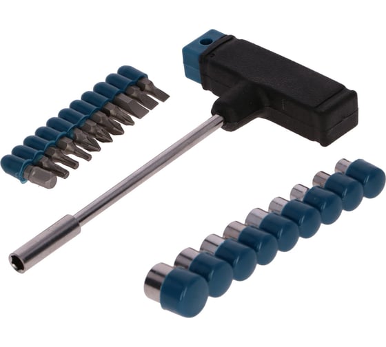 Изображение товара Отвертка с набором бит и головок HIGO с Т-образной ручкой 329