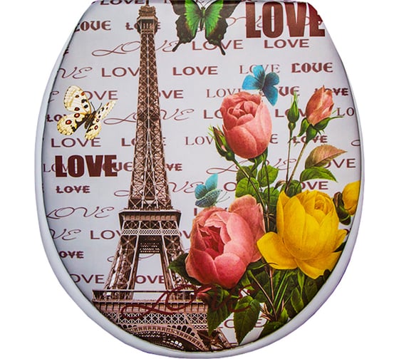 Изображение товара Мягкое сиденье для унитаза Сантис Эйфелева башня 016788