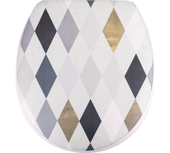 Изображение товара Мягкое сиденье для унитаза Сантис ромбы 021738