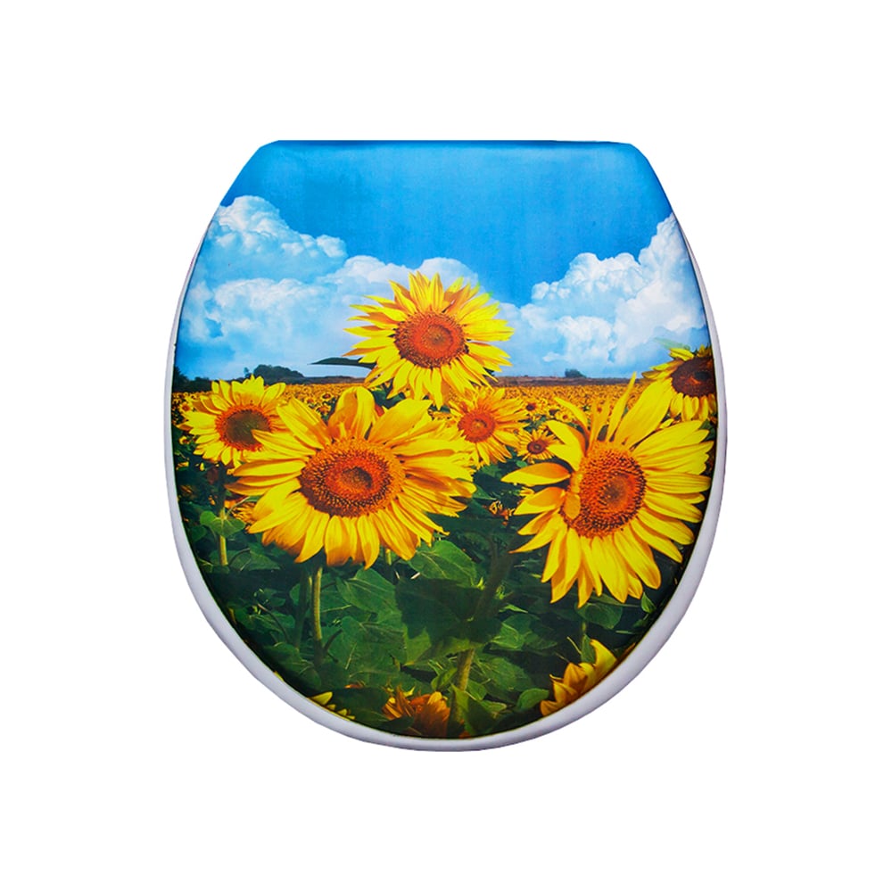 Изображение товара Мягкое сиденье для унитаза Сантис подсолнухи 015569