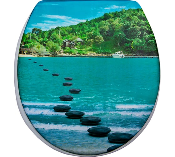 Изображение товара Мягкое сиденье для унитаза Сантис лагуна 014321