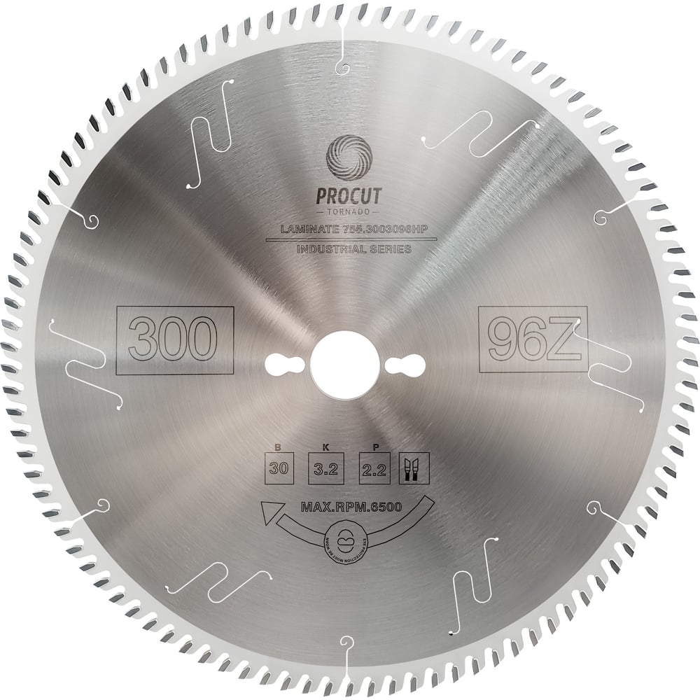 фото Пила дисковая для ламината мдф усиленная hp (300x30x3.2/2.2 мм; z=96) procut 755.3003096hp