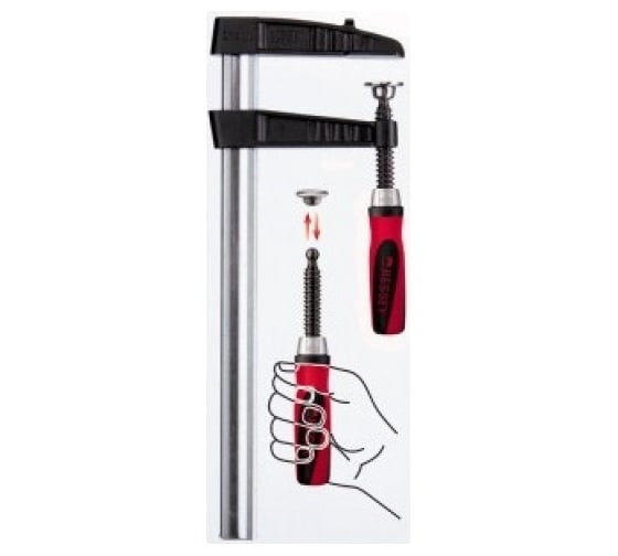 Изображение товара Чугунная струбцина BESSEY Tgk100-2k 1000/120, 7 кн, 2к ручка BE-TGK100-2K