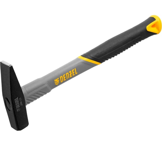 Изображение товара Слесарный молоток Denzel 200 г, кованый, фибергласовая рукоятка c tpr покрытием 10482