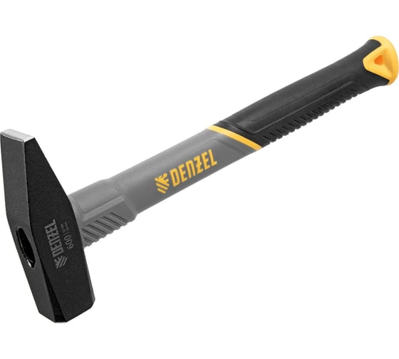 Изображение товара Слесарный молоток Denzel 600 г, кованый, фибергласовая рукоятка c tpr покрытием 10486