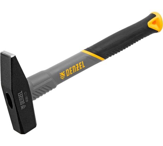 Изображение товара Слесарный молоток Denzel 400 г, кованый, фибергласовая рукоятка c tpr покрытием 10484