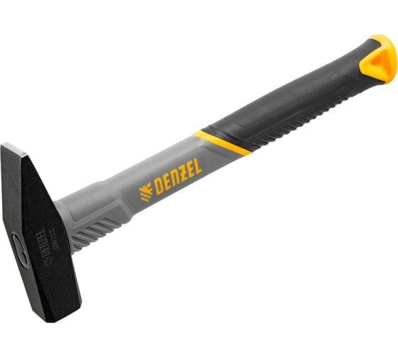 Изображение товара Слесарный молоток Denzel 300 г, кованый, фибергласовая рукоятка c tpr покрытием 10483