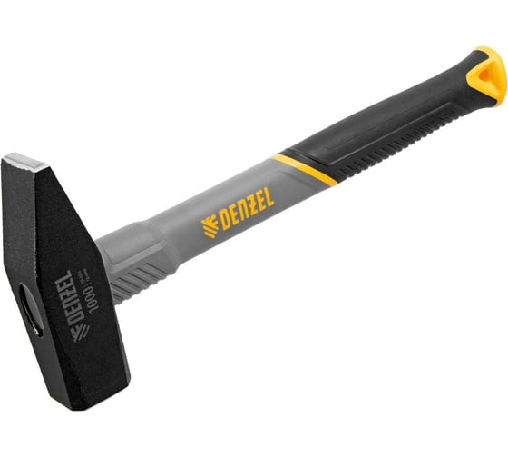 Изображение товара Слесарный молоток Denzel 1000 г, кованый, фибергласовая рукоятка c tpr покрытием 10490