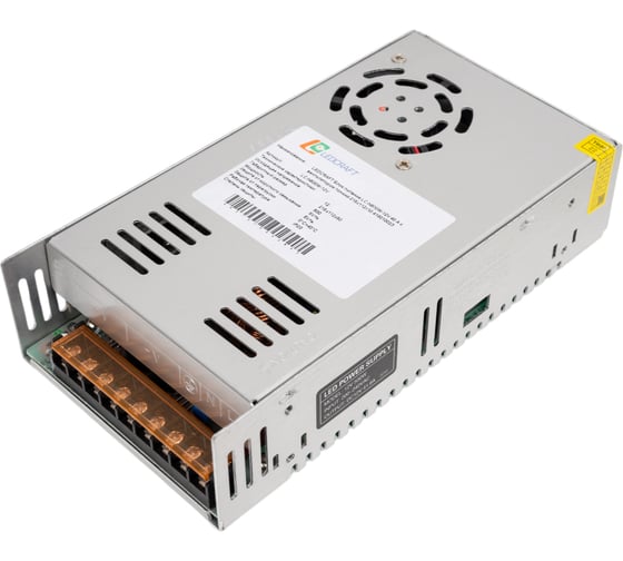 Изображение товара Блок питания LEDCRAFT LC-N500W-12V 40 А с вентилятором тонкий 215x112x50 418010023
