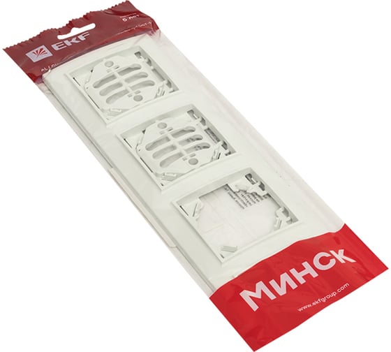 Изображение товара Горизонтальная рамка EKF Минск, 4-местная, белая Basic ERM-G-304-10