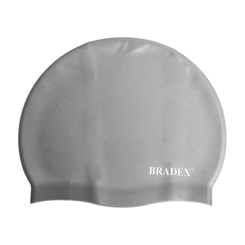 Шапочка для плавания BRADEX шапочка для плавания взрослая объемная с подкладом обхват 54 60 см голубой