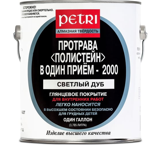 Изображение товара Полиуретановый цветной лак PETRI polystain светлый дуб PLOP4