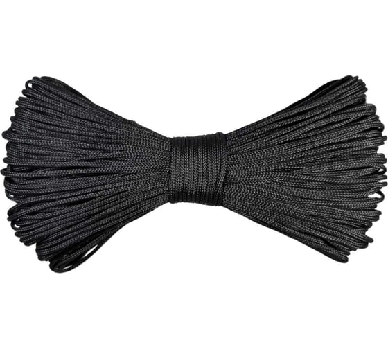 Изображение товара Шнур плетеный полипропиленовый ООО Оптхозторг 4 мм 50 м цвет черный 0584503